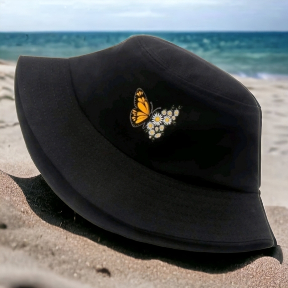 🦋NEW!!! Butterfly & Flowers Bucket Hat 🦋 - Picture 4 of 7